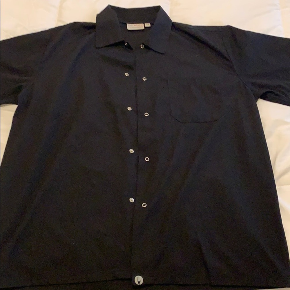 Chef works button up men’s shirt.